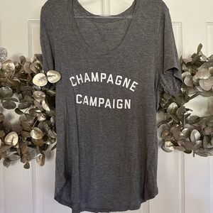 Fifth Sun Charcoal Gray 'Champagne Campaign' Graphic Tee